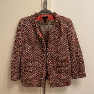 J. Crew Collection Virgin Wool/Cotton Tweed Jacket 0